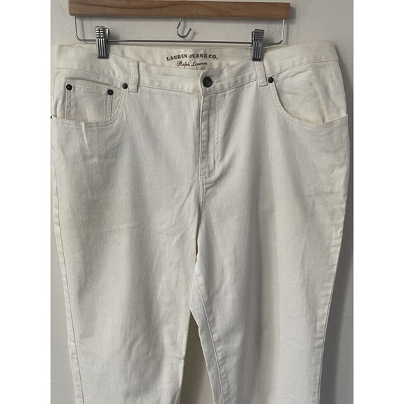Lauren Ralph Lauren Classic Straight Stretch Jeans Womens Size 16 Beige 36x29 - Picture 4 of 13